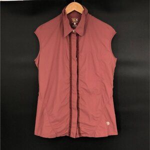 Mountain Hardwear Women's Sleeveless Button-up Vest Size 12 Mauve Pink Outdoor